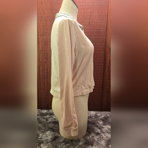 Vans Pink and Gray Cropped Polo Top - Picture 2 of 7